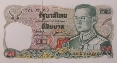 60 Thai Baht Total Cir H 3 X 20 THAI Series Bills Details about   20 X 3 Thailand Banknotes 