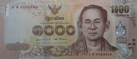 1000 baht front
